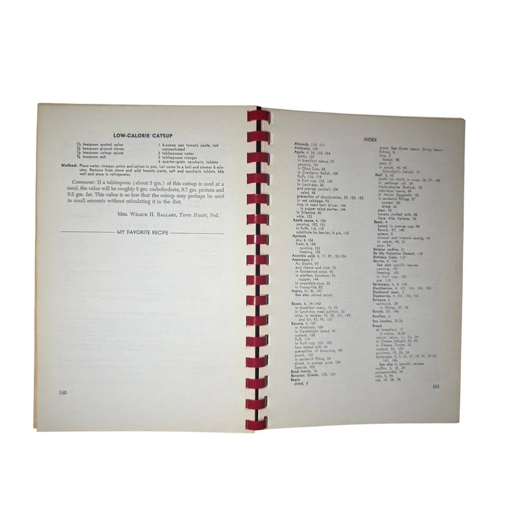 Vintage A Cookbook for Diabetics American Diabetes Association Spiral Book
